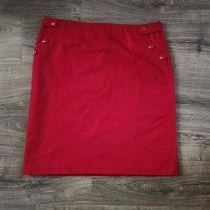 NWT J. Crew Wool Blend Red Retro Skirt Sz 16